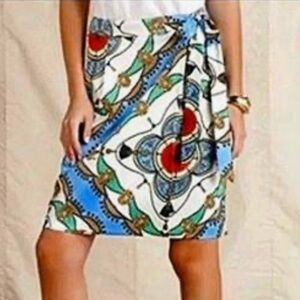 COOL GIRL SKIRT - Tommy Hilfiger Luxe Polished Printed Skirt - Size 6